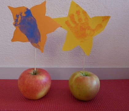 Apfel Tischdeko DIY